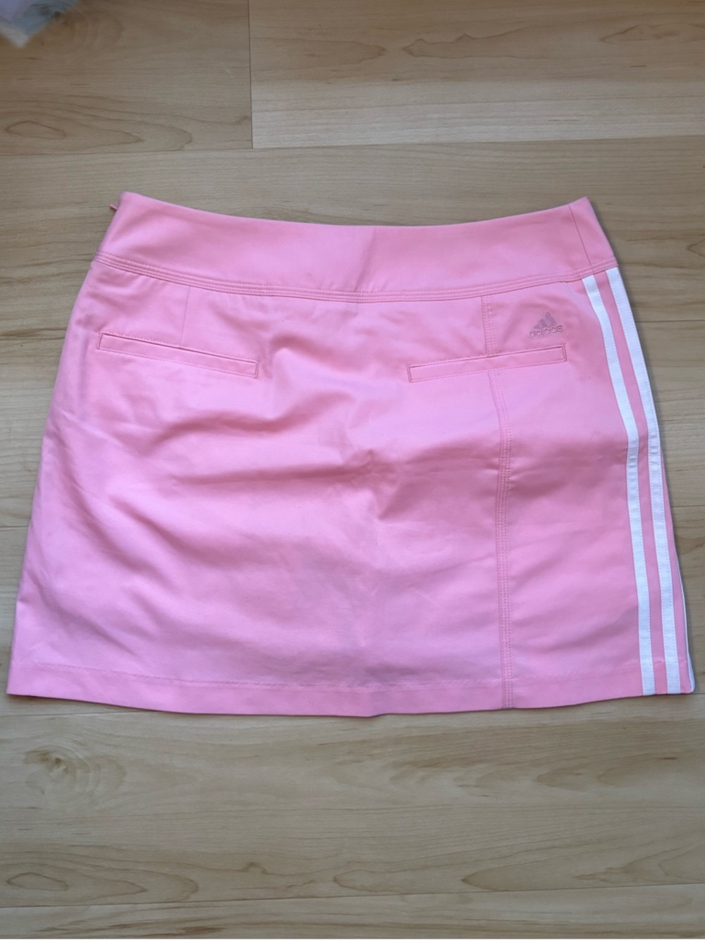Adidas Pink Mini Skirt with White Side Stripes